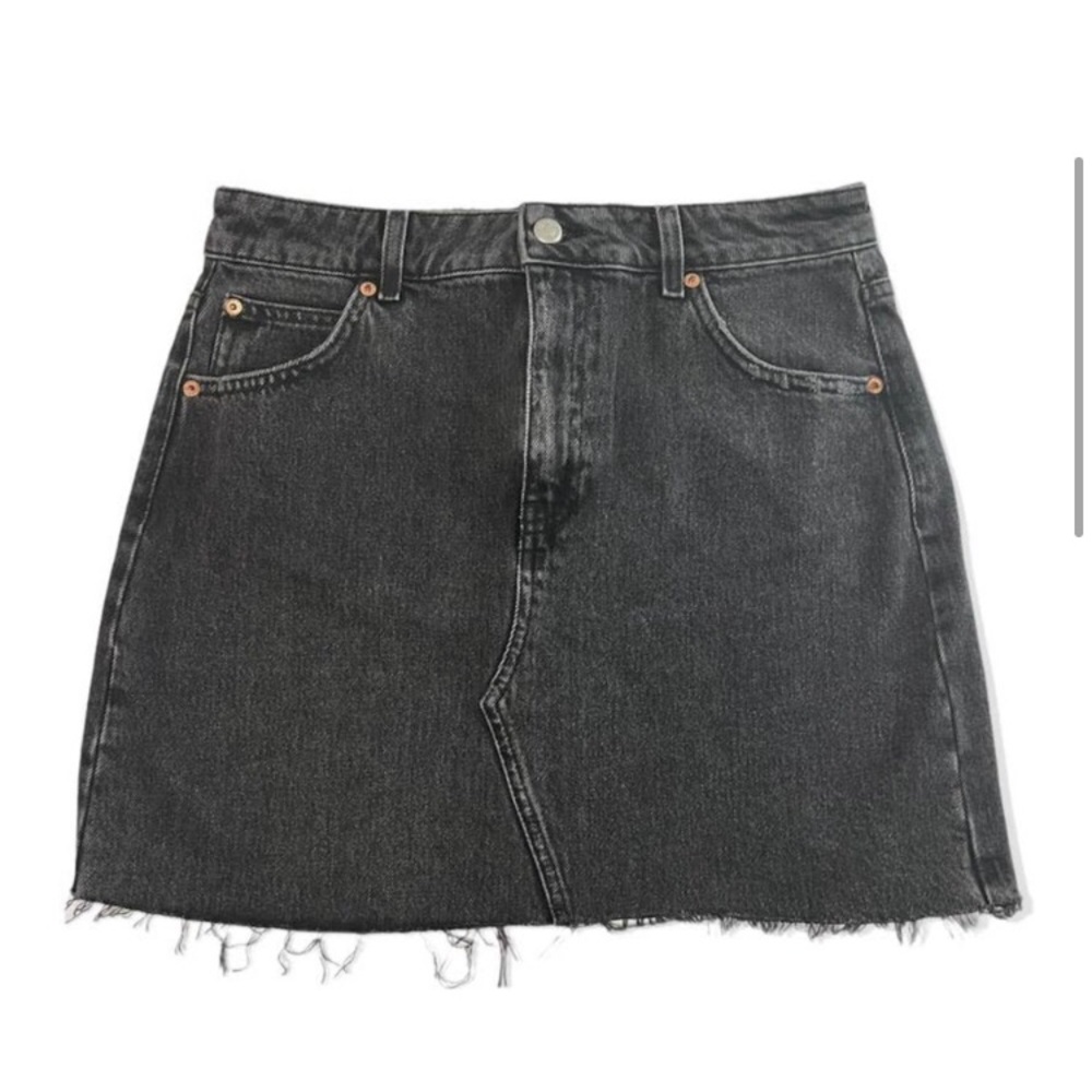 Topshop black denim skirt size 10